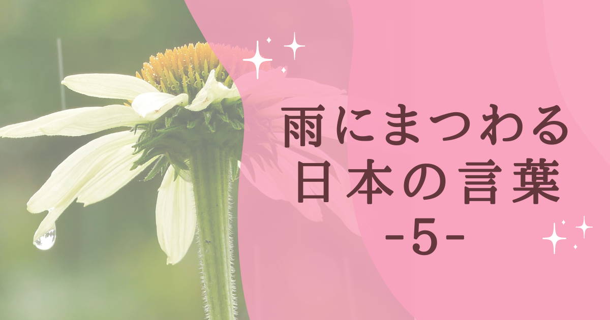 雨にまつわる 日本の言葉 ‐５‐